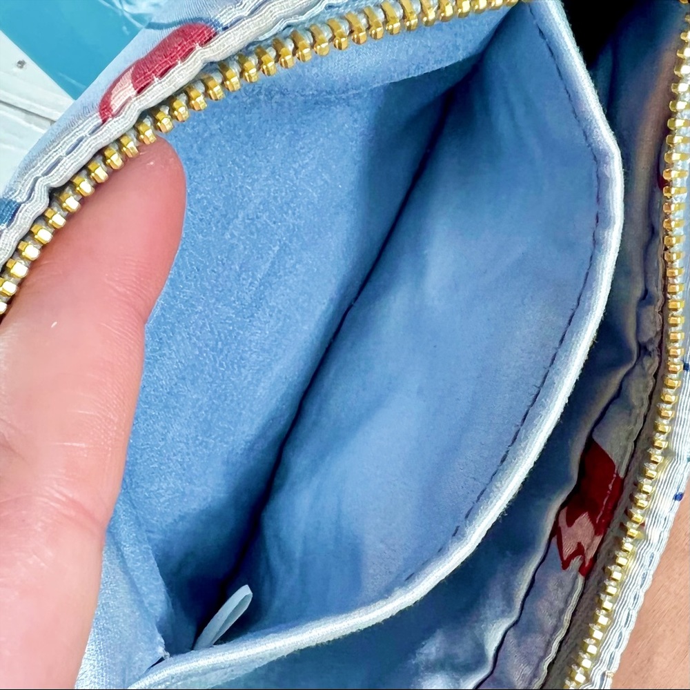 Miu Miu Baby Blue Silk Lined Clutch/Cosmetic Bag - Picture 8 of 9
